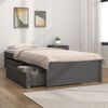 vidaXL Bedframe met lades grijs 90x190 cm