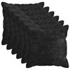 vidaXL Kussen 6 st HOUTEN Antraciet 50 x 50 cm Chenille Stof