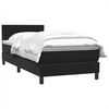 vidaXL Boxspring met matras fluweel zwart 80x220 cm