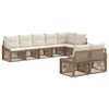 vidaXL Tuinbankenset 8 pcs Beige poly rattan