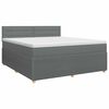 vidaXL Boxspringbed met matras Donkergrijs 140 x 190 cm Stof