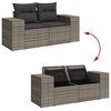 vidaXL 12-delige Loungeset met kussens poly rattan grijs