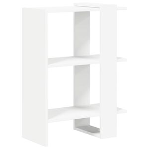 vidaXL Boekenkast 2-laags 52 x 25 x 71,5 cm Bewerkt hout Wit