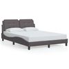 vidaXL Bedframe met LED zonder matras "Zadar" grijs 120x200 cm
