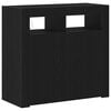 vidaXL Dressoir Zwart Eiken 80 x 35 x 75 cm Bewerkt hout