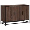 vidaXL Wastafelkast 90x33x60 cm bewerkt hout bruin eikenkleurig