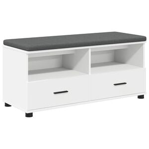 vidaXL Halbank Wit 100 x 38 x 46 cm Ge&iuml;ndustrialiseerd hout en stof