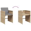 vidaXL 7-delige Tuinset met kussens poly rattan gemengd beige