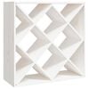 vidaXL Wijnkast 62x25x62 cm massief grenenhout wit