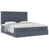 vidaXL Ottoman bed met matrassen 180x200cm fluweel donkergrijs