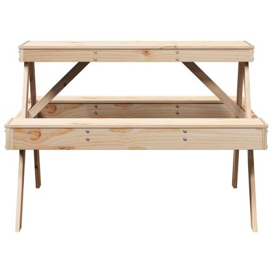 vidaXL Picknicktafel 105x134x75 cm massief grenenhout