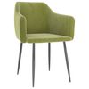 vidaXL Eetkamerstoelen 2 st fluweel lichtgroen