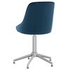 vidaXL Eetkamerstoelen draaibaar 4 st fluweel blauw