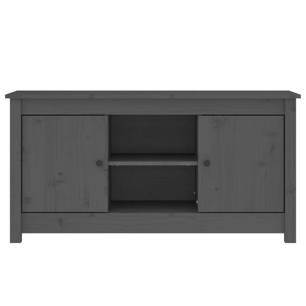 vidaXL Tv-meubel 103x36,5x52 cm massief grenenhout grijs