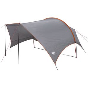 vidaXL Camping Tarp Waterbestendig Grijs en Oranje 550 x 400 x 230 cm