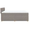vidaXL Boxspring met matras stof taupe 140x200 cm
