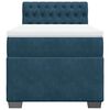 vidaXL Boxspring met matras fluweel blauw 90x200 cm