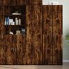 vidaXL Hoge kast 50x42,5x185 cm bewerkt hout gerookt eikenkleurig