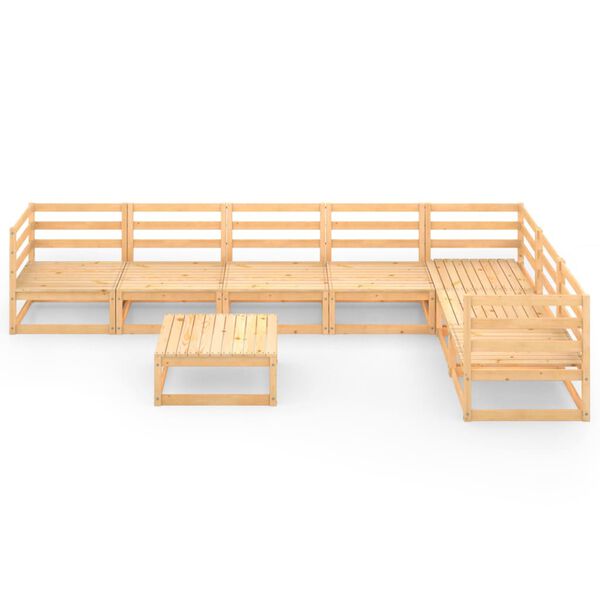 vidaXL 8-delige Loungeset massief grenenhout
