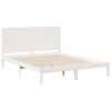 vidaXL Bedframe extra lang zonder matras massief hout wit 160x210 cm