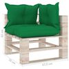 vidaXL 4-delige Loungeset met kussens pallet grenenhout