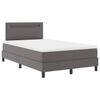 vidaXL Boxspringbed met matras Grijs 120 x 200 cm Kunstleer