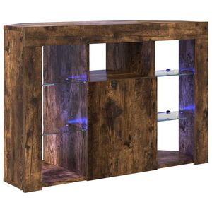vidaXL Hoek LED TV Kast 100x40x68cm Gerookt eiken Bewerkt hout
