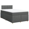 vidaXL Boxspring met matras stof donkergrijs 120x200 cm