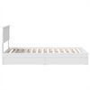 vidaXL Opslag bed met hoofdeinde met lade Wit 90 x 200 cm Bewerkt hout