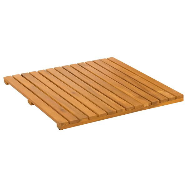 vidaXL Badmat Effen Bruin 50 x 50 cm Hout