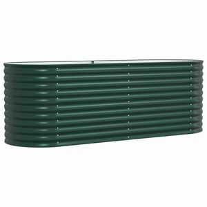 vidaXL Verhoogd bed Groen 240 x 80 x 81 cm Staal
