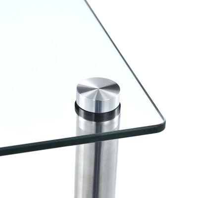 vidaXL Kastje 5-laags 40x40x130 cm gehard glas transparant