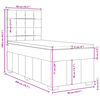 vidaXL Boxspring met matras stof cr&egrave;mekleurig 90x200 cm