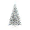 vidaXL Kunstmatig Voorverlicht Kerstboom met 300 LED Zilver 240 cm PET