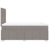 vidaXL Boxspring met matras stof taupe 120x190 cm