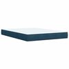 vidaXL Boxspring met matras fluweel donkerblauw 140x200 cm
