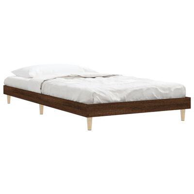 vidaXL Bedframe zonder matras bewerkt hout bruin eikenkleur 90x200 cm