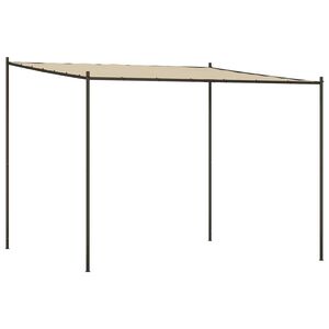 vidaXL Prieel 3x3 m 180 g/m&sup2; stof en staal beige