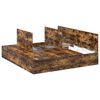 vidaXL Opbergbedframe Gerookt eiken 200 x 200 cm Bewerkt hout