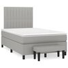 vidaXL Boxspring met matras stof lichtgrijs 120x190 cm