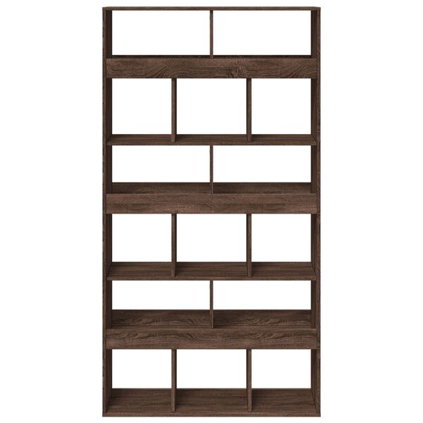 vidaXL Boekenkast 100x33x187,5 cm bewerkt hout bruin eikenkleurig