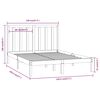 vidaXL Bedframe zonder matras massief grenenhout 140x190 cm