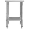 vidaXL Keukenwerktafel 60x60x85 cm roestvrij staal