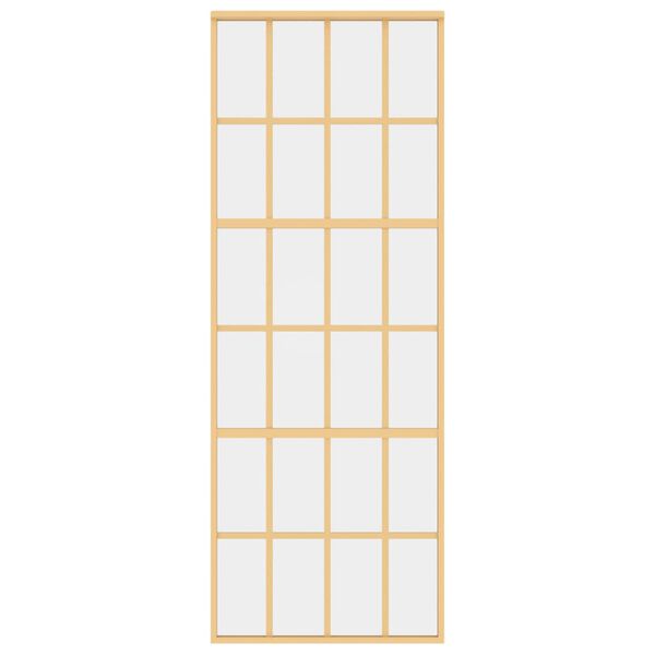 vidaXL Schuifdeur 76x205 cm helder ESG-glas en aluminium goudkleurig