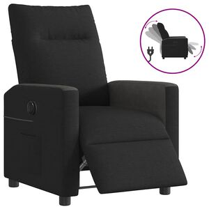 vidaXL Fauteuil verstelbaar elektrisch stof zwart