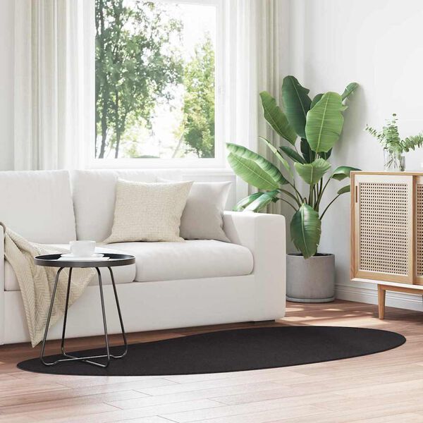 vidaXL Tapijt Zwart 100 x 200 cm Polyester