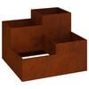 vidaXL Tuin Bloempot Roestig 80 x 80 x 60 cm Cortenstaal