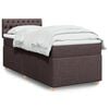 vidaXL Boxspring met matras stof donkerbruin 90x190 cm