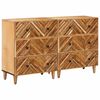 vidaXL Opslagkasten 2 pcs Bruin 60 x 33,5 x 75 cm Massief Mango Hout