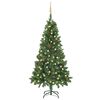 vidaXL Kunstkerstboom met verlichting en kerstballen 150 cm groen